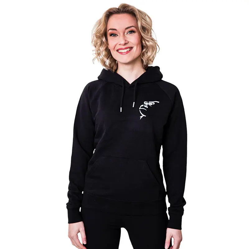 Hoodie Black with Gorilla Outline - Women