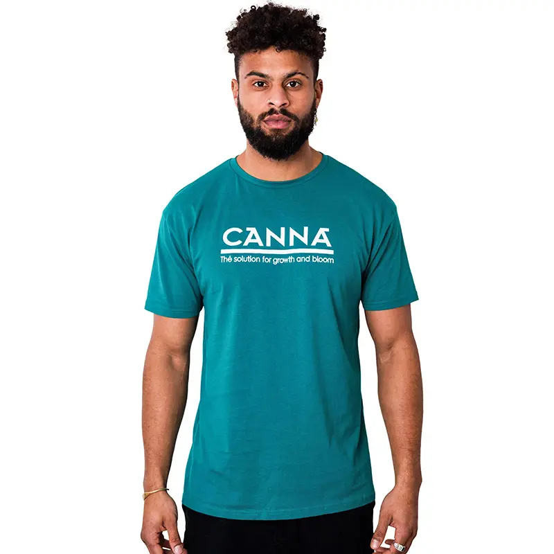 T-shirt Green with CANNA logo - Men