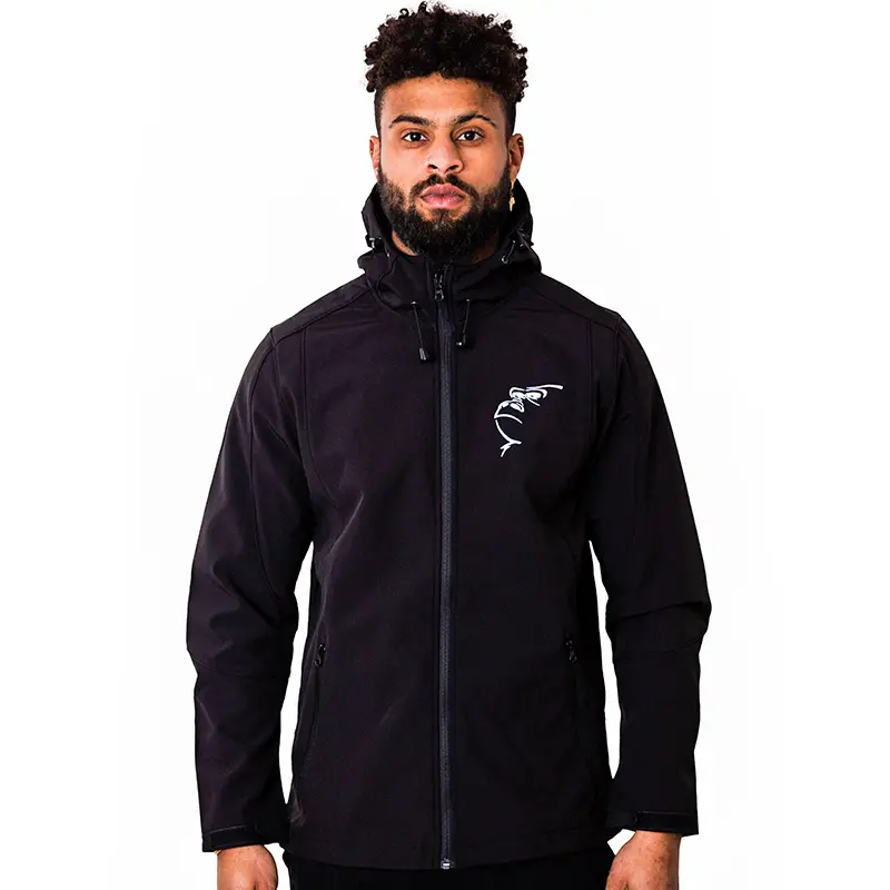 Softshell Jacket Black with Gorilla Outline - Men