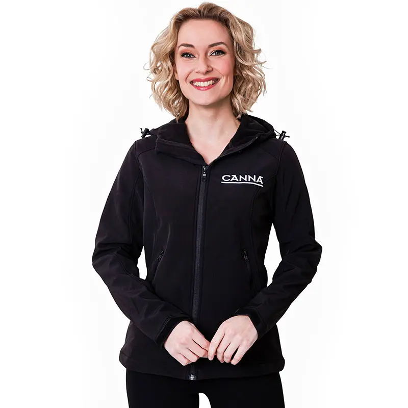 Softshell Jacket Black with CANNA logo - Women