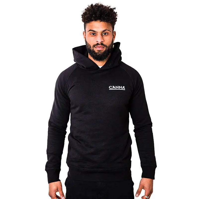 Hoodie Black with CANNA logo - Men