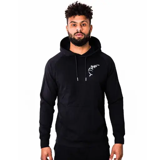 Hoodie Black with Gorilla Outline - Men